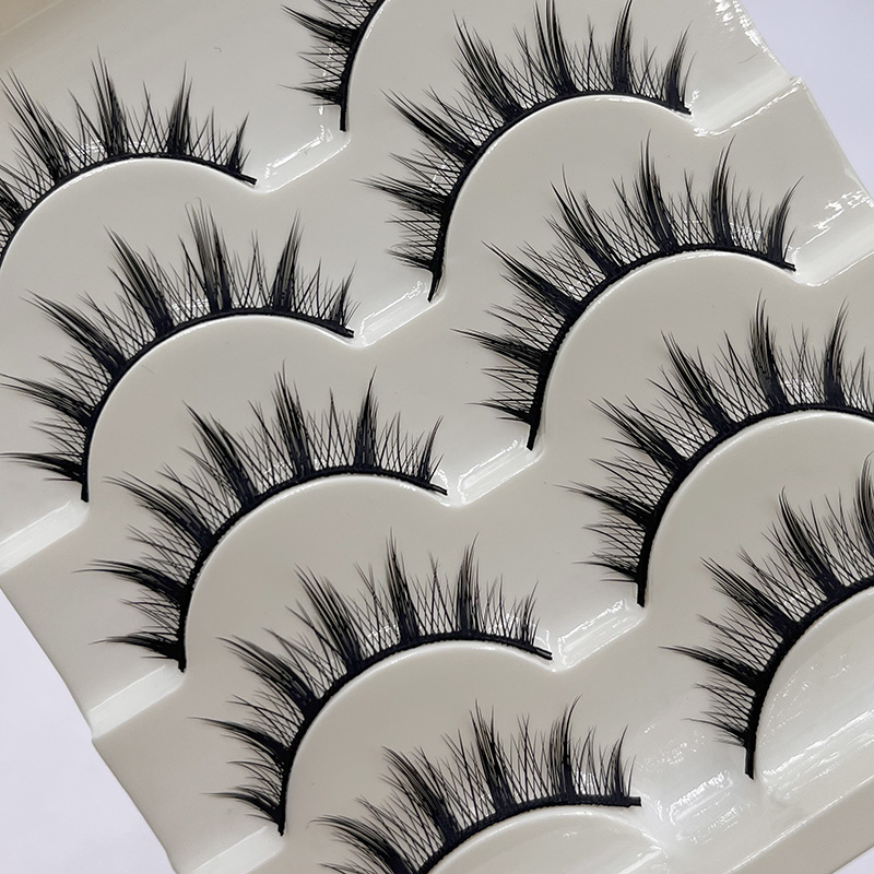 11毫米硬梗卷翘浓密夸张睫毛纤长簇簇网状眼毛芭比萝莉漫画假睫