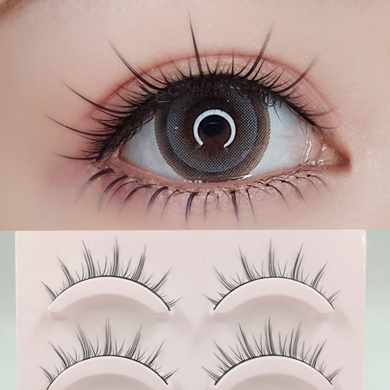 自然假睫毛cos尖尾浓密纤长仿真包邮舞台上睫毛芭比大眼睫毛5对装