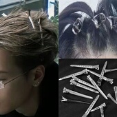 十个装 王嘉尔同款 银色发夹男女大号无痕鸭嘴夹刘海蓬松美发定位夹