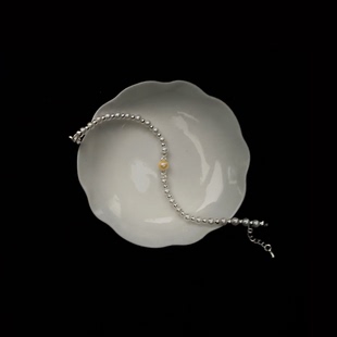 仲秋月 羽黄金天然淡水珍珠手链 中秋节气质百搭轻奢精致优雅H005