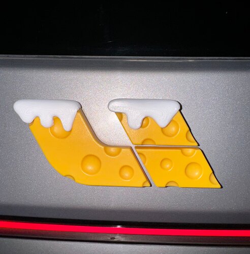 原创设计 理想L6789奶酪车标 创意车贴装饰 爆改车饰改装