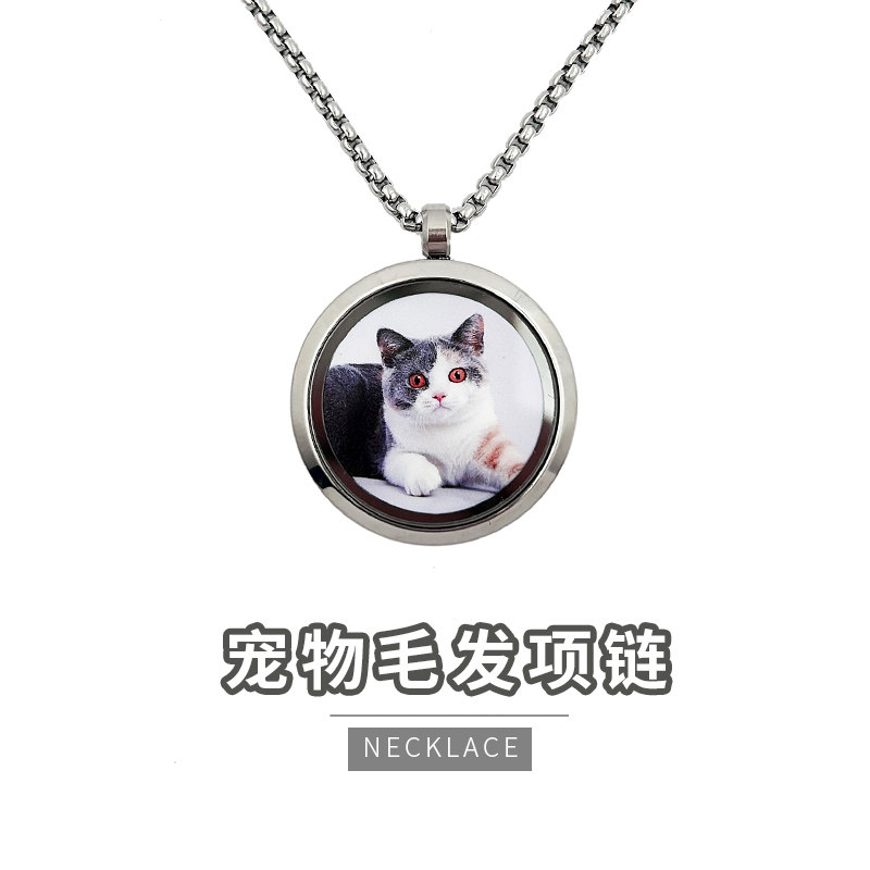 宠物毛发纪念吊坠猫咪狗狗来图定制相片骨灰牙齿项链车挂礼物礼品