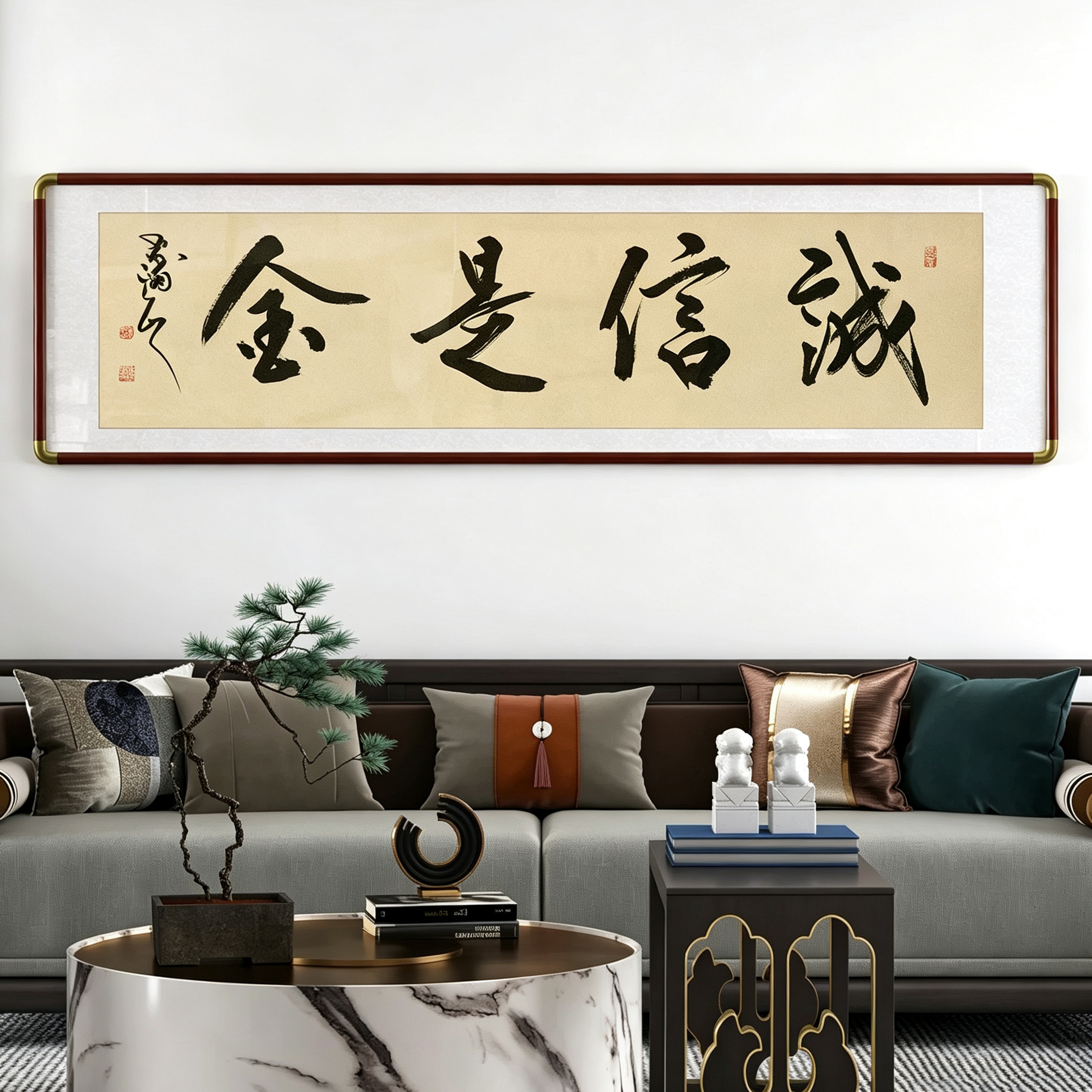 字画装裱服务书法国画卷轴配框十字绣裱框自己装框架定制画框空框