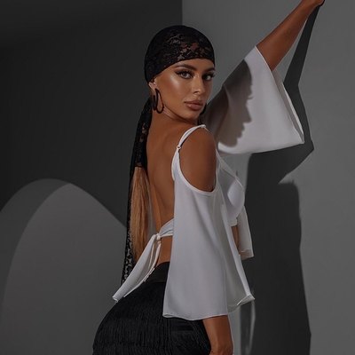 ZYM拉丁舞头巾女古巴包头时尚绑带蕾丝 配饰配件夏季吸汗DLG