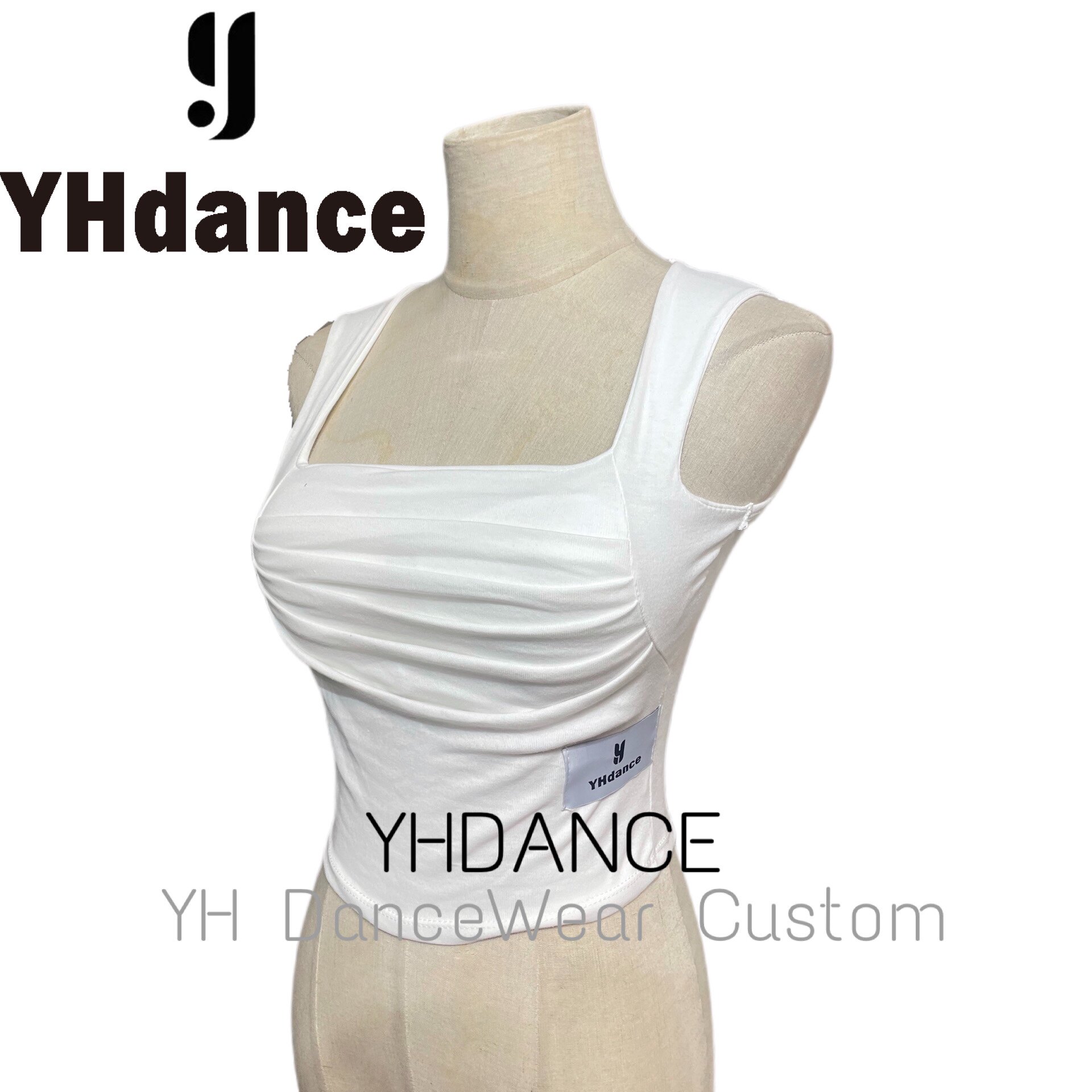 YHDANCE国标舞拉丁吊带摩登上衣带胸垫遮副乳显瘦百搭练功服C96