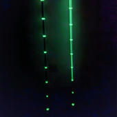 9节轻便便携式 伸缩钛合金卡扣式 材质夜晚发光盲杖拐杖登山杖手杖