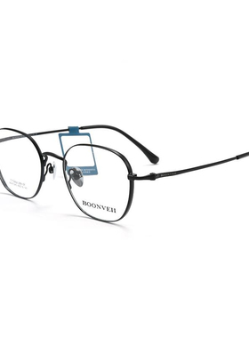 新款纯钛眼镜框男女复古时尚文艺圆框超轻镜架近视镜架BV61045