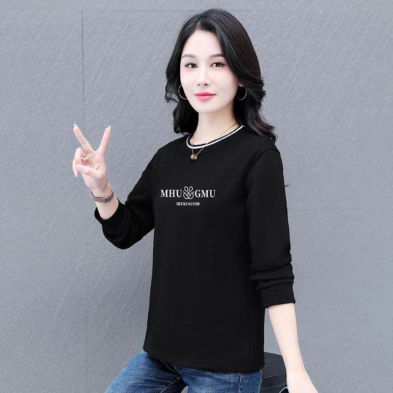 黑色卫衣女款小个子2026新款春秋款时尚洋气休闲百搭圆领套头上衣