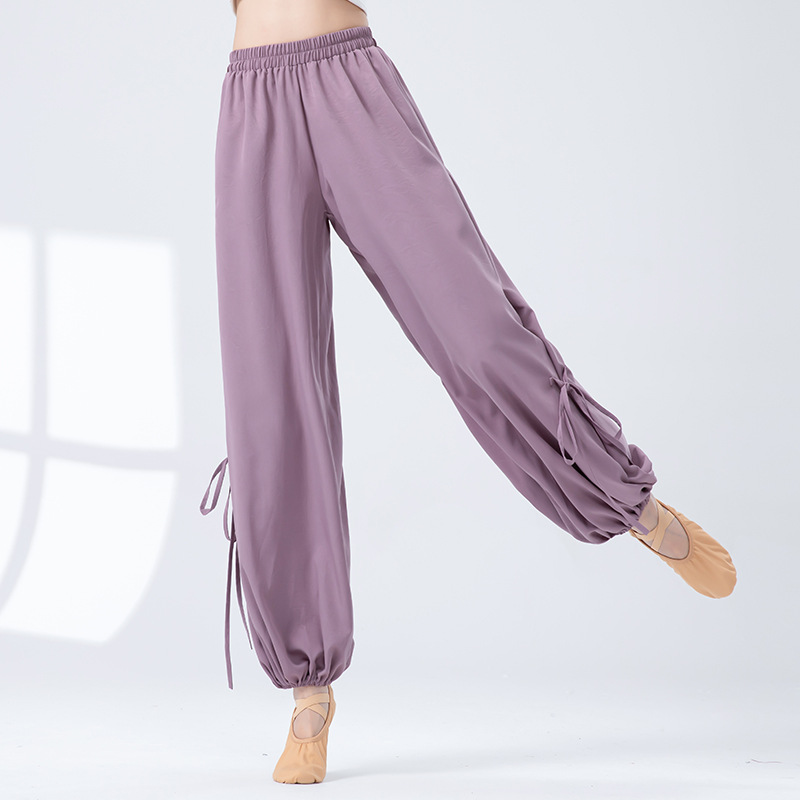 现代舞宽松系带束脚裤中国古典舞休闲灯笼裤教师专业练功舞蹈裤女