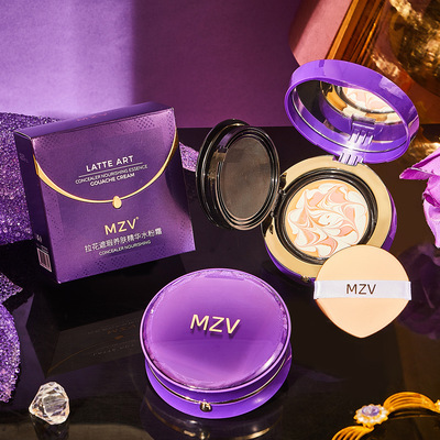 三色拉花遮瑕养肤精华水粉霜保湿遮瑕轻薄贴服细腻粉底液气垫