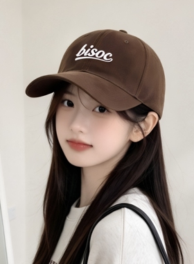 大头围磨毛帽子女字母刺绣棒球帽