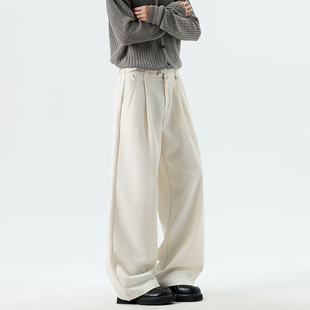 男士 裤 宽松阔腿休闲长裤 潮XZ409 P55 直筒西裤 K002 男日系复古西装