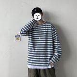2021春薄款宽松韩版男条纹长袖上衣ins卫衣XZ404-2-TW10，男装卫衣，星座409(原A307）