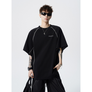 夏季 2601 短袖 XZ409 P38 t恤男女宽松重磅印花oversize上衣 美式