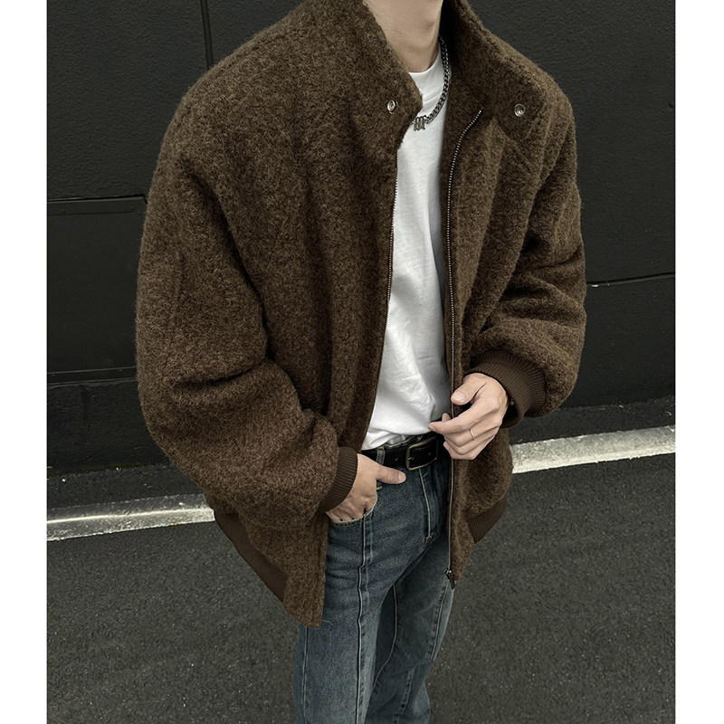2025秋冬气质款美式休闲宽松呢料大衣呢子夹克外套409-F115-P118,男装夹克,星座409(原A307）
