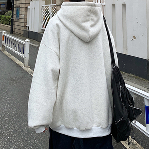 连帽原创潮牌原宿印花宽松套头男生纯色卫衣404-2-wy95图片