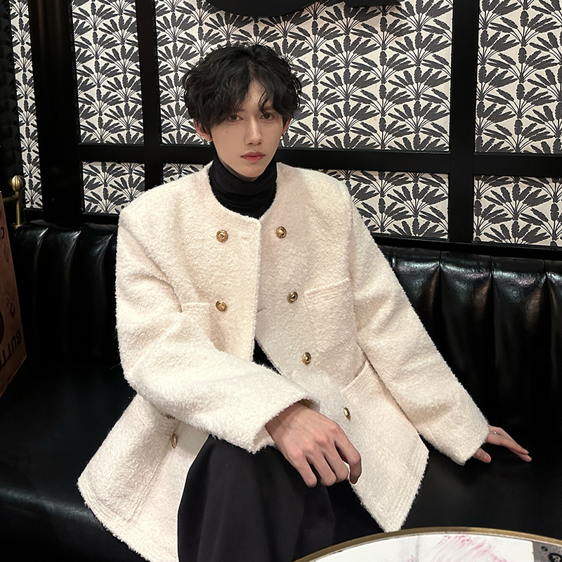 小香风外套冷淡系双排扣设计感痞帅夹克加厚上衣409-5590-P118，男装夹克，星座409(原A307）