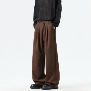 男士 裤 宽松阔腿休闲长裤 潮XZ409 P55 直筒西裤 K002 男日系复古西装
