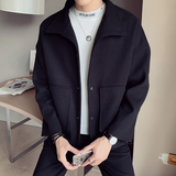 2021秋冬新男士毛呢风衣男新款短款修身加厚大衣404-2-fy108，男装风衣，星座409(原A307）