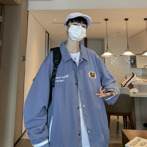 棒球服外套男秋潮牌宽松夹克ins港风潮流休闲上衣xz404-2-J08图片