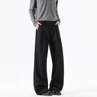 男士 裤 宽松阔腿休闲长裤 潮XZ409 P55 直筒西裤 K002 男日系复古西装