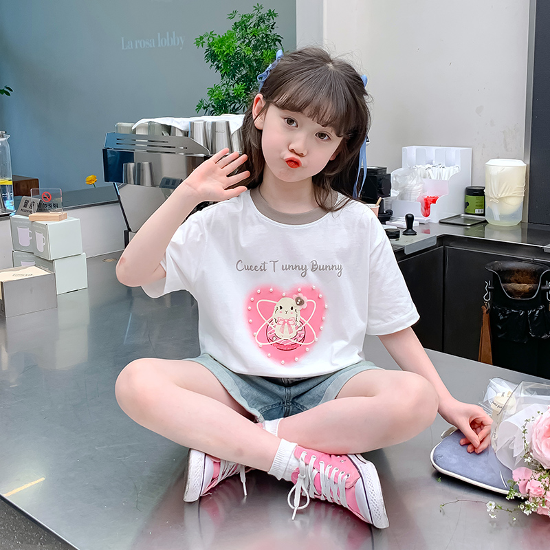 【小梨专享】女童短袖T恤夏季2025新款体恤半袖儿童夏装上衣DY250