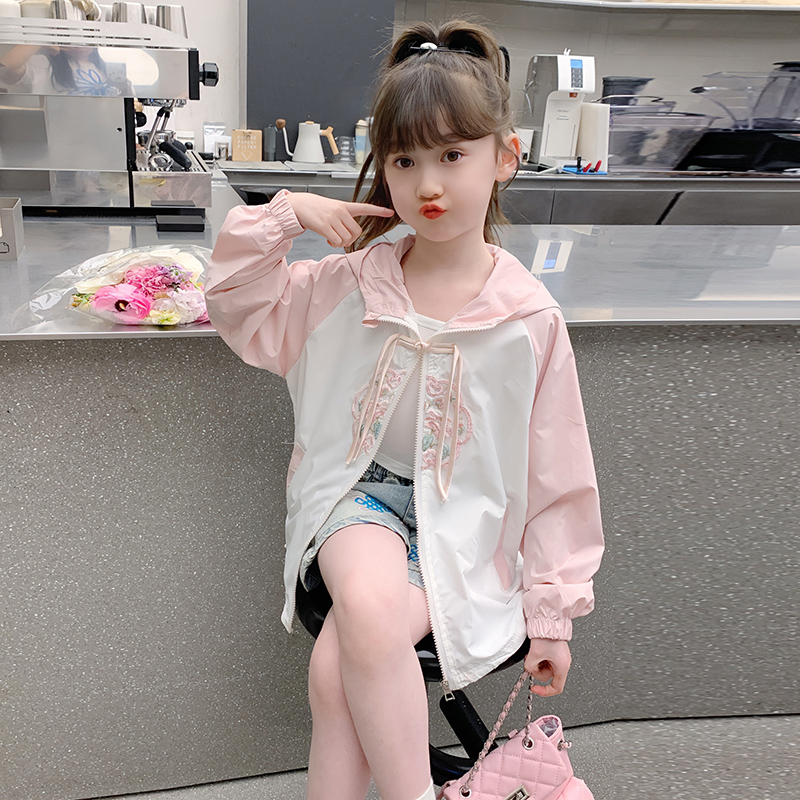 【小梨专享】女童国风防晒衣2025连帽外套儿童薄款防晒服X12128