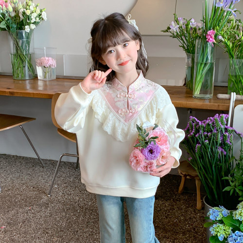 【小梨专享】女童新中式卫衣新款女孩国风春秋上衣DY11848