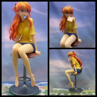 EVA 坐姿面包明日香兰格雷 可替换配件 机箱桌面模型摆件手办