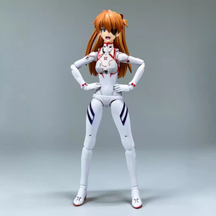 EVA 山口式 明日香 白色战斗服 关节可动人偶 可替换配件摆件模型