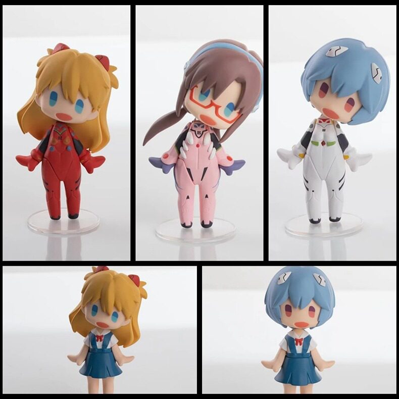 动漫 eva q版 明日香 绫波丽 真希波 美少女系列 盒装手办