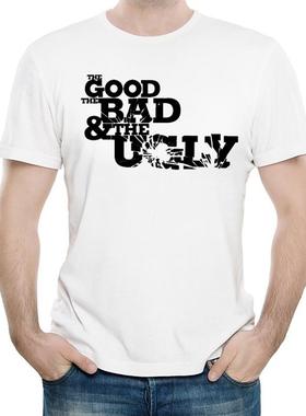 黄金三镖客T恤衫白色电影短袖衣服男女The Good Bad Ugly T-shirt