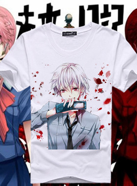 未来日记 Deus化身 唯美秋濑或 帅气男神动漫打底重口T恤衫 半袖