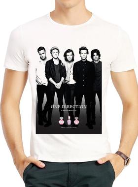 单向组合T欧美乐队白色短袖1D圆领衣服男女One Direction T-shirt