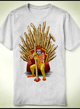 Game of Thrones mcdonalds权力的游戏 圆领新款 Tee T-Shirt T恤