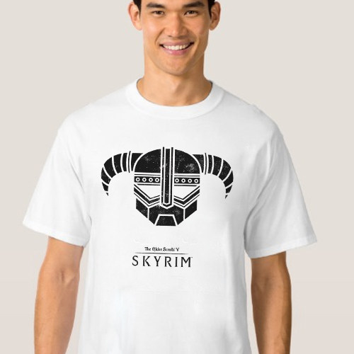 Elder Scrolls SKYRIM上古卷轴5天际T-Shirt男女T恤定制圆领 d