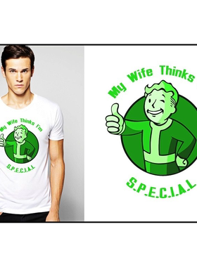 Fallout4vaultboy辐射4T-Shirt成人T恤班服上衣TEE圆领打底8