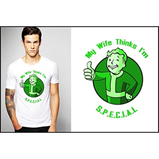 Fallout4vaultboy辐射4T-Shirt成人T恤班服上衣TEE圆领打底8