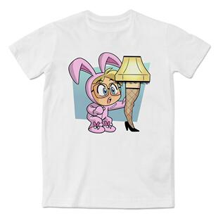 怀旧电影圣诞故事之帕克和长腿灯印花短袖T恤休闲搞笑文化衫男女