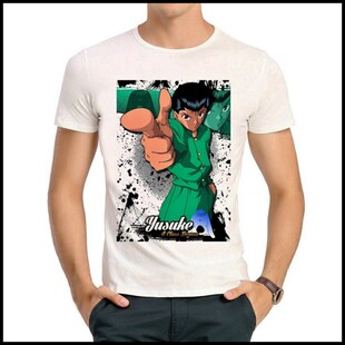 YuYu Hakusho T-shirt 动漫 游戏 幽游白书 T恤 浦饭 飞影 T恤 男