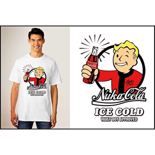 Fallout4vaultboy辐射4T-Shirt成人T恤班服上衣TEE圆领衣服9