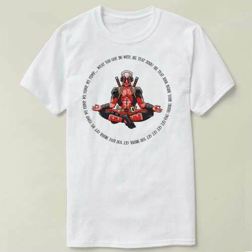 Deadpool死侍Marvel漫威Tee Shirt 定制T恤男女Sukhasana