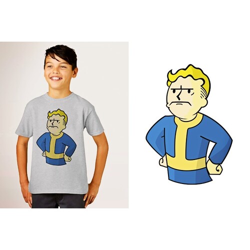 Fallout4vaultboy辐射4T-Shirt成人T恤班服上衣TEE圆领新款3