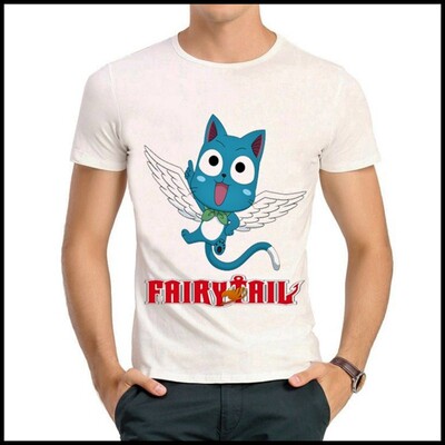 FAIRY TAIL T-shirt 妖精的尾巴 T恤 白色短袖 T恤 妖精的尾巴T恤