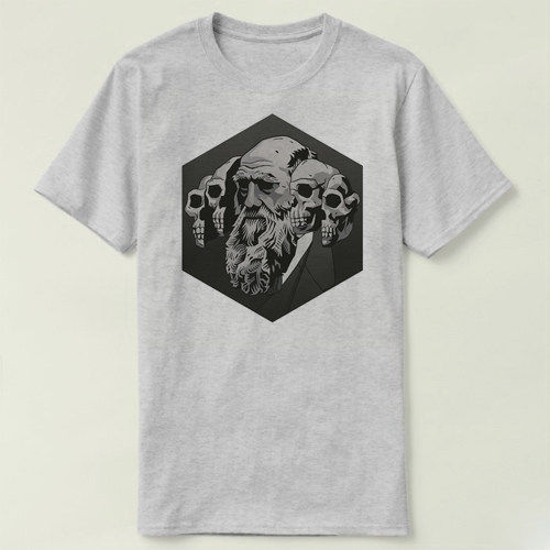 Darwin  达尔文    定制 Science tee  T-Shirt T恤