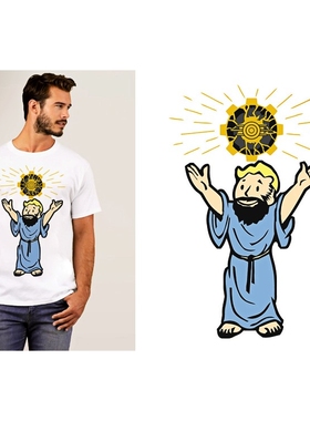 Fallout4vaultboy辐射4T-Shirt成人T恤班服上衣TEE圆领衣服10