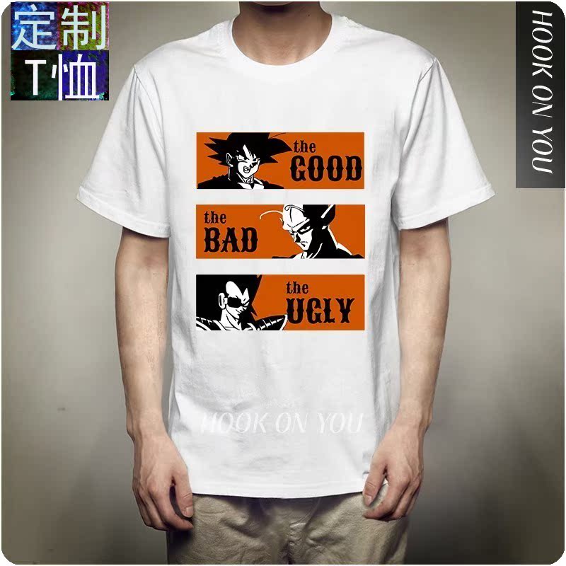 T-shirt动漫七龙珠悟空气球男士短袖T恤卡通时尚欧美潮T