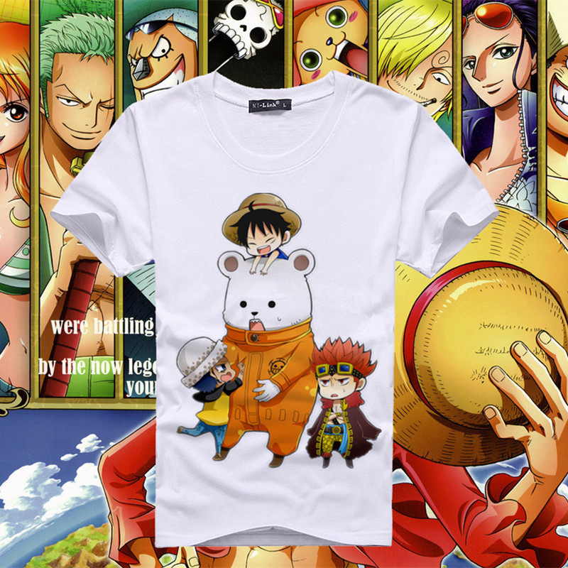 onepiece海贼王 路飞贝波基德罗动漫T恤艾斯魔术师白胡子短袖定制