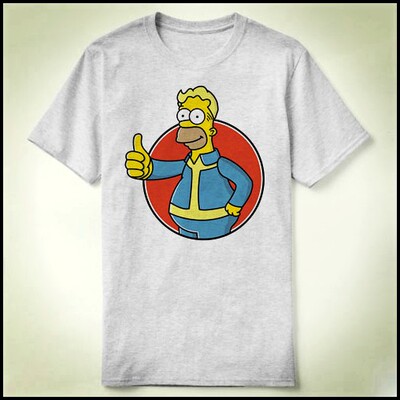 Vault Homer 辐射 fallout DIY衣服定制班服成人 Tee T-Shirt T恤