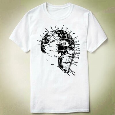 Hellraiser养鬼吃人pinhead钉头鬼圆领衣服成人TeeShirtT恤2